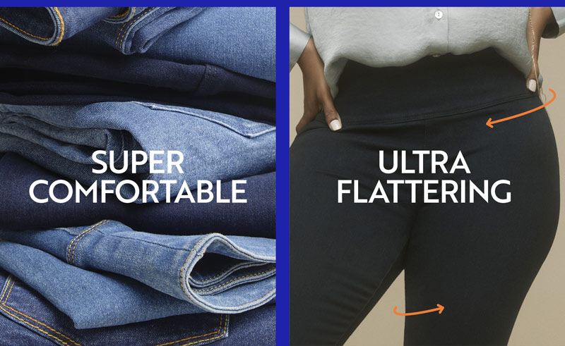 For a fit that works wonders, our WonderFit Denim has side darts and a yoke  at the back, so you can expect a lift and hold like no other!