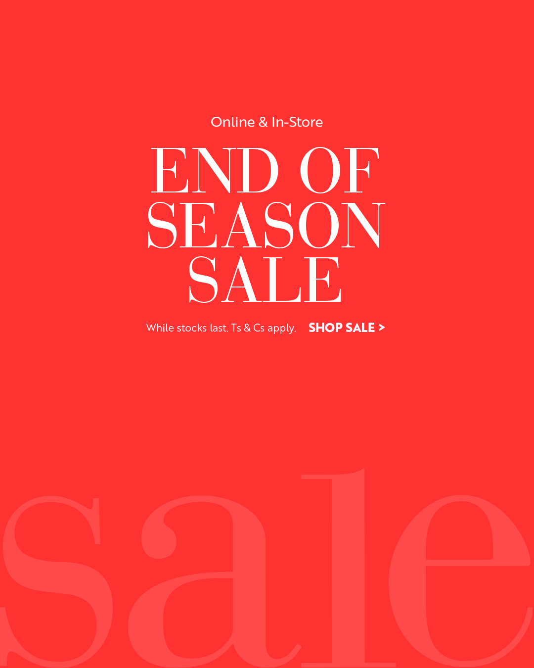 End of Season SALE at Miladys